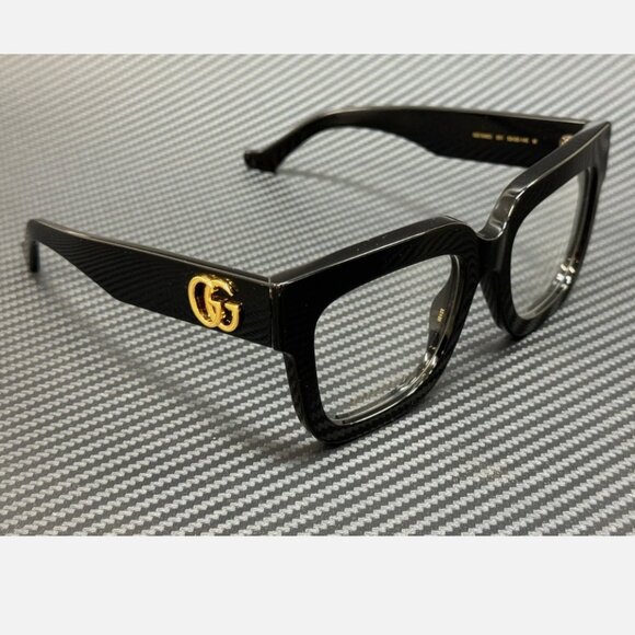 GUCCI Black Gold Women\'s Medium 52 mm Eyeglasses main image 2